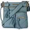 Montana West Echtes Leder Borse da Donna, 046Jean, S