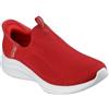 Skechers Donna Ultra Flex 3.0 Easy Win Slip-In ALLENATRICE, Red Knit/Trim, 36.5 EU