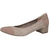 CAPRICE Pumps da Donna in Rafia con Tacco a Blocco, Marrone (Mud Comb), 38,5 EU