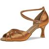 Diamant Donne Scarpe da Ballo 141-087-379 - Raso Dark Tan - 6,5 cm Flare - Misura: UK 1,5