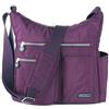 MHCNLL Borsa a tracolla con tasca antifurto RFID, borsa leggera da donna resistente all'acqua, Viola, 11.5 x 4.8 x 12
