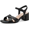 Tamaris Sandali con tacco comodo da donna con tacco, Nero, 38 EU
