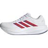 adidas Uomo Response 2 Running Shoes, Ftwr White/Pure Ruby/Core Black, 42 2/3 EU