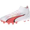 Puma Scarpe da Calcio Ultra PRO Fg/AG da Uomo, Puma Bianca Puma Nero Fire Orchid, 46.5 EU