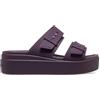 Crocs Brooklyn Buckle Low Wedge, Sandali Donna, Plush Plum, 42/43 EU