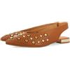 GIOSEPPO Ballerine Scarpe A Punta in Pelle Color Cuoio con Dettaglio di Borchie per Donna DAKOVO