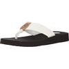 Yellow Box Sandalo donna con zeppa in lino, bianco, 40 EU