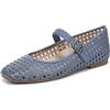 Vionic Ballerine Mary Jane in Tessuto Alameda da Donna, Pelle Blu Pacifico, 5.5 UK Wide