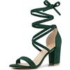 Allegra K Donna Sandali Tacco Grosso Lacci con Tacco Alto