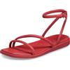 Crocs Sandali da donna Miami con cinturino alla caviglia, rosso scuro, 36 UK