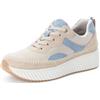 MARCO TOZZI Donna Sneaker morbido Feel Me soletta estraibile Stiloso, beige (DUNE/POLAR), 39 EU