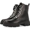 GIOSEPPO Stivaletto Nero da Donna holzthum, Stile Militare con Suola Track e Maxi Catene