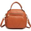 Miss Lulu Elegante borsa da donna alla moda, borsa a tracolla in pelle con scomparti multipli, borsa a tracolla ideale per viaggi e uso quotidiano, taglia M, Marrone, M