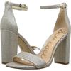 Sam Edelman Yaro, Sandali con Tacco Donna, Mesh Glam Dorato Chiaro, 41 EU