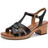 MARCO TOZZI sandalo da donna morbido plantare Feel Me vegano fodera interna morbida stiloso, nero (BLACK), 38 EU