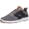 PUMA Men's Ignite PWRADAPT Caged Disc Golf Shoes, Quiet Shade Bronze Puma Black, 41 EU