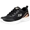 Skechers SKECH-AIR DYNAMIGHT THE HALCYON, Scarpe da Ginnastica Donna, Black Mesh Rose Gold Trim, 35 EU