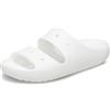 Crocs Classic Sandal V2 - Unisex Adult, Sandali Unisex - Adulto, Bianco, 49/50 EU