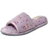 Dearfoams Pantofole estive da donna in memory foam per interni, in velluto con fiori viola, taglia 40/40, Velluto fiore viola, 40/41 EU
