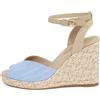 Tommy Hilfiger Donna Espadrillas Wedge Chambray High con Cinturino alla Caviglia, Blu (Blue Spell), 39