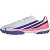adidas Unisex - Bambini e Ragazzi F50 Hyperfast Club Turf Football Boots Kids Shoes, Ftwr White/Solar Purple/Solar Turbo, 36 2/3 EU