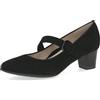 CAPRICE Décolleté da Donna in Pelle con Cinturino, Nero (Black Suede), 40,5 EU