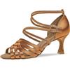 Diamant Donne Scarpe da Ballo 108-087-379 - Raso Dark Tan - 6,5 cm Flare - Misura: UK 3