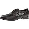 Diamant Scarpe da Ballo Uomo 089-025-149 - Pelle/Pelle di Vitello con goffratura a Coccodrillo Nero - Largo - 2 cm Standard - Suola di Cuoio Grezzo - Taglia: UK 10,5