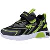 KangaROOS K-SLB Reef Ev, Scarpe da Ginnastica Unisex-Bambini, Jet Black Lime, 29 EU