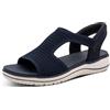 Jana Jana Damen Wedge/Plat Sand Sandali con zeppaDonna