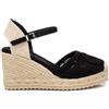 XTI - Sandali con zeppa Donna Nero - Scarpe comode e versatili - Moda casual - Modello 14384503 (Misurare 39)