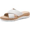 Jana Softline Leather Wedge/Plat Mule 8-27701-46, Sandali Bassi Donna, Bianco, 41 EU