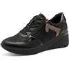 Jana sneaker da donna con zeppa con cerniera Vegan, Nero (Black), 38 EU