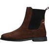 Tommy Hilfiger Donna Stivaletti Chelsea Flag in Pelle Scamosciata, Marrone (Legacy Brown), 36