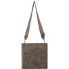 Fritzi aus Preussen Fritzi Ronja Cross Vintage Crossbody Borsa a Tracolla Donna Ecopelle Vegan Finitura Vintage per Festival e Città 15 x 29 x 3 cm - Nero - Rosa - Marrone - Verde - Grigio - Beige - Pink - Blu