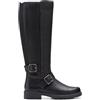Clarks Orinoco2 Tall Womens Black Leather, 3.5
