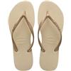 Havaianas Slim Donna Infradito Grigio sabbia/Dorato chiaro 33/34 EU