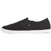 Tommy Hilfiger Donna Sneakers Slipper Canvas Slip-On Senza Lacci, Nero (Black), 38
