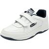 Gola Belmont 2 Wide Twin Bar, Scarpe da Passeggio Uomo, Bianco Blu Marino, 44.5 EU Larga