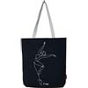 hello-bags. Borsa a spalla. Esterno: 100% cotone. Con cerniera, fodera e tasca interna. Include busta regalo kraft. Modello FREE. Colore: Écru/Nero. Misure: 37 * 38 cm