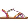 Geox J Karly Girl Sandal, fucsia/argento, 38 EU