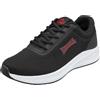 Lonsdale Sneaker Hartley Uomo, Nero e Rosso, 40 2/3 EU