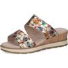 Caprice Donna Sandalo con Zeppa in Pelle, Metallico (Flower Metal.), 39 EU