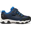 Geox J MAGNEETAR Boy B ABX Sneaker, Navy/Royal, 25 EU