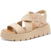 MARCO TOZZI sandalo da donna morbido plantare Feel Me fodera interna morbida elegante, beige (TAUPE), 37 EU