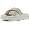 PUMA Leadcat Sandali da donna con plateau, blu pacifico-bianco, 38, Bianco caldo della polvere del deserto, 2.5 UK
