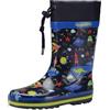 KangaROOS K-summerrain, Stivali Unisex-Bambini, Dk Navy Fishy, 25 EU