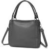 Miss Lulu Borsa Donna Tracolla Elegante Media, Borse Mano Spalla Morbida PU Pelle Impermeabile, Borsetta Grande Con 3 Tasche, Tote Bag per Lavoro Scuola Università e Viaggio