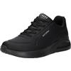 Skechers Sneaker da Lavoro Uno Lite da Donna, Nero Duraleather, 40 EU