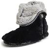 Dearfoams Beth Furry Foldover Boot, Pantofole Donna, Nero, Medium